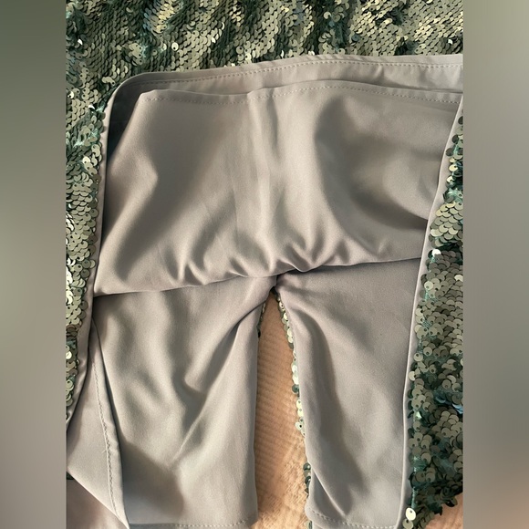 EUC Vince Camuto Sz 8 aquamarine sequin pencil skirt (worn 1 time) - Picture 7 of 10